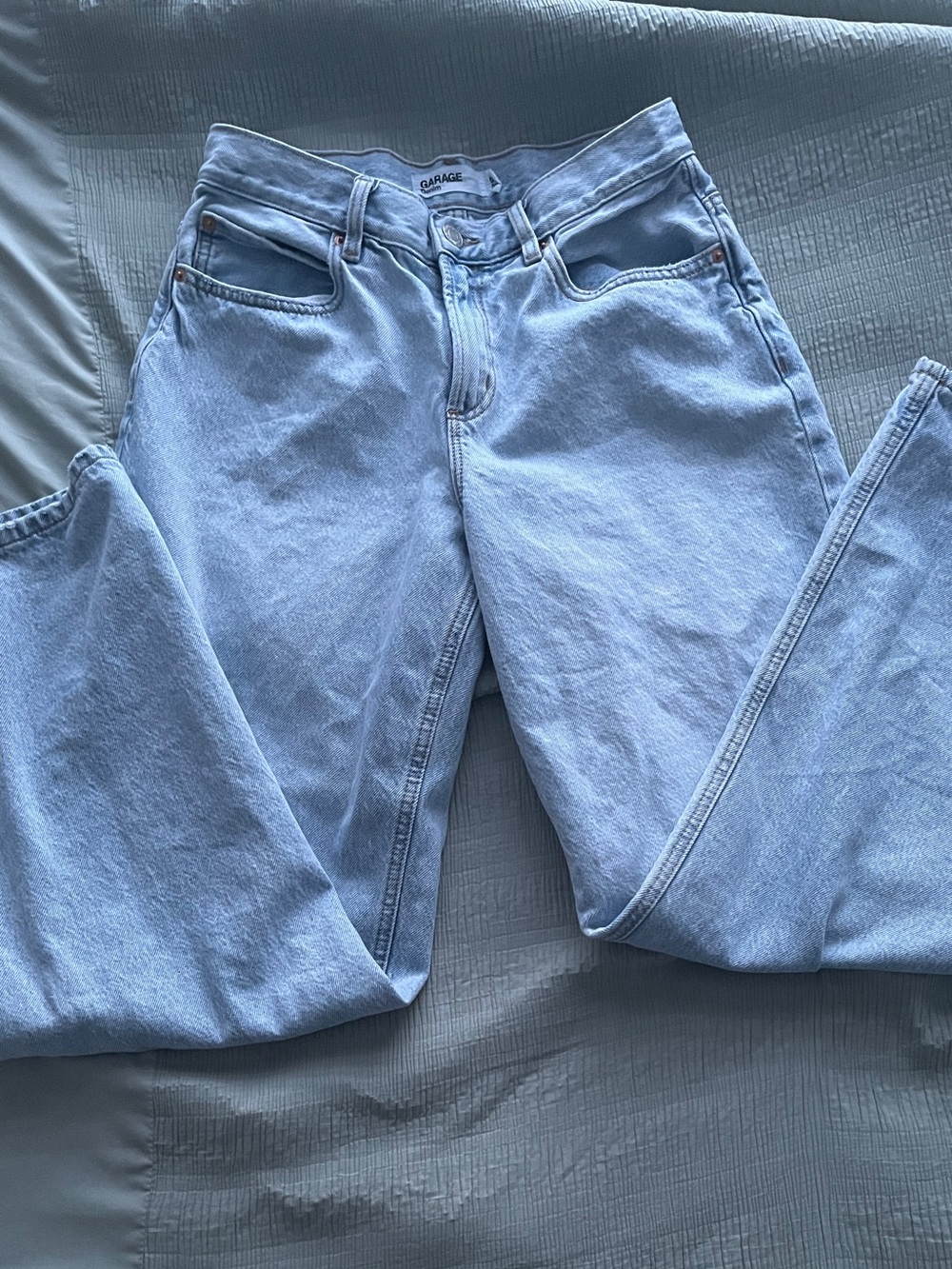 Garage Carden Blue low rise baggy jeans